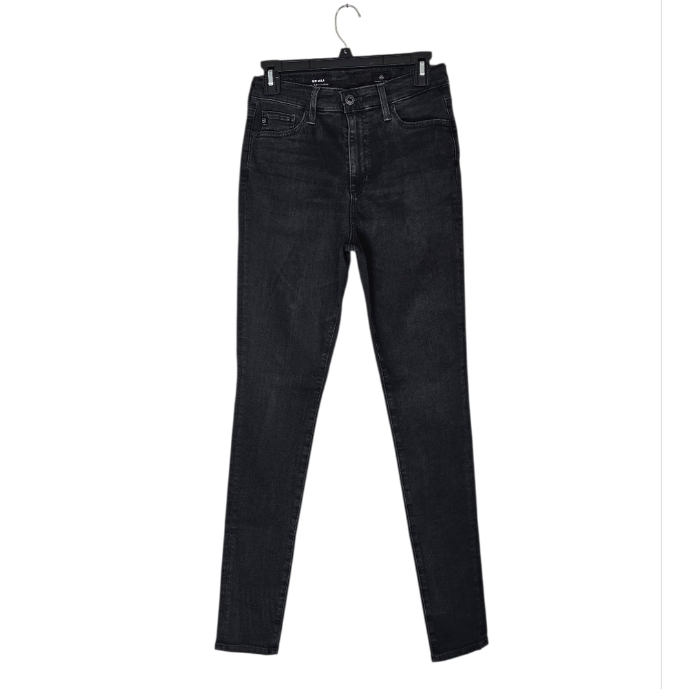 Ag Adriano Goldschmied The Mila Super High Rise Skinny Ankle Black Jeans 28 NWT
